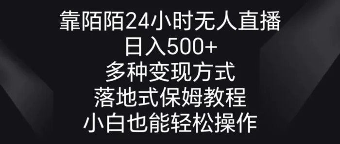 图片[1]-（8939期）靠陌陌24小时无人直播，日入500+，多种变现方式，落地保姆级教程-蛙蛙资源网