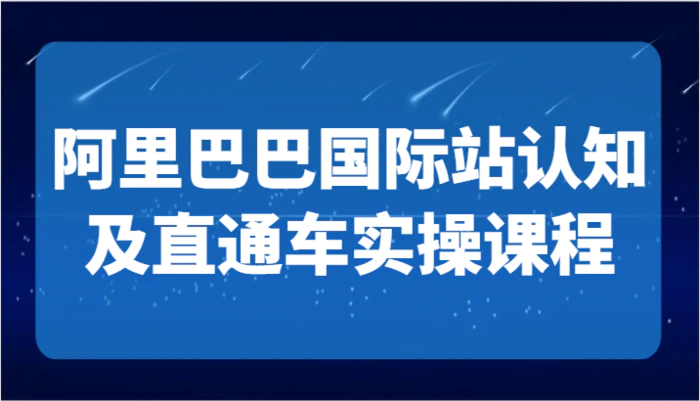 图片[1]-阿里巴巴国际站认知及直通车实操课-国际地产逻辑、国际站运营定位、TOP商家运营思路-蛙蛙资源网