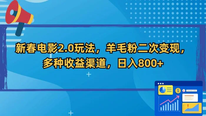 图片[1]-（9057期）新春电影2.0玩法，羊毛粉二次变现，多种收益渠道，日入800+-蛙蛙资源网