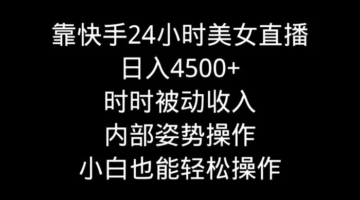 图片[1]-（9135期）靠快手美女24小时直播，日入4500+，时时被动收入，内部姿势操作，小白也…-蛙蛙资源网