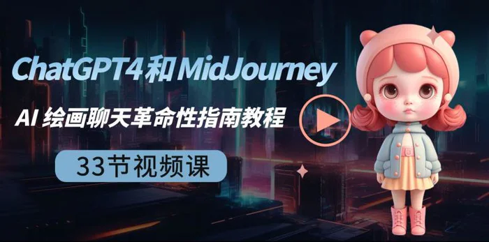 图片[1]-（8806期）ChatGPT4 和 MidJourney AI 绘画聊天革命性指南教程-33节视频课-中英字幕-蛙蛙资源网