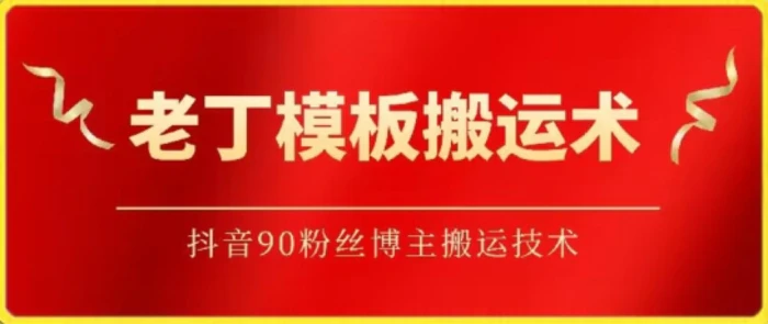 图片[1]-老丁模板搬运术：抖音90万粉丝博主搬运技术-蛙蛙资源网