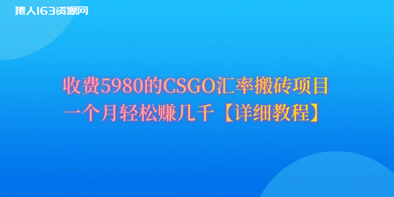 图片[1]-（9776期）CSGO装备搬砖，月综合收益率高达60%，你也可以！-蛙蛙资源网