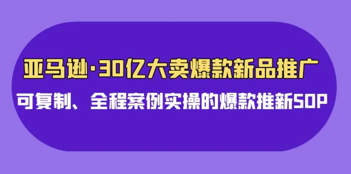 图片[1]-（9944期）亚马逊30亿·大卖爆款新品推广，可复制、全程案例实操的爆款推新SOP-蛙蛙资源网