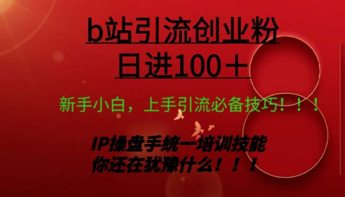 日引创业粉 100+ b 站全套打法【实操视频】