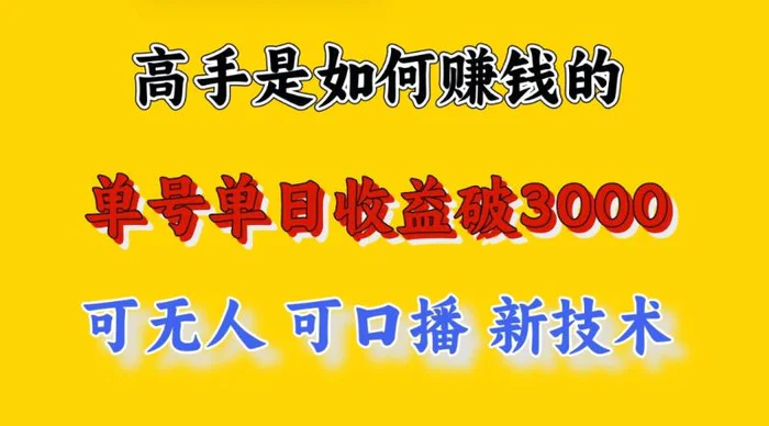 图片[1]-高手是如何赚钱的，一天收益至少3000+以上，小白当天就能够上手，这是穷人翻盘的一…-蛙蛙资源网