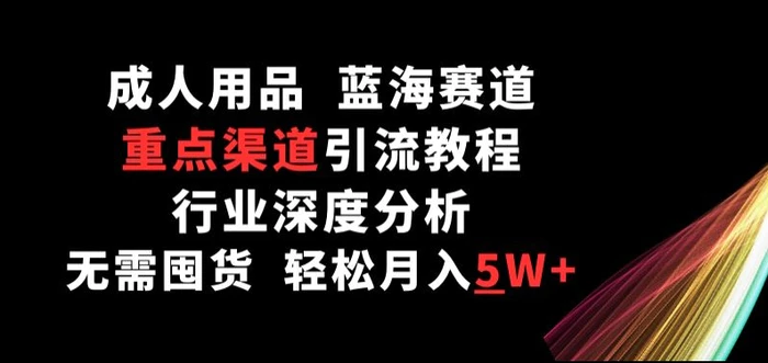 图片[1]-成人用品，蓝海赛道，重点渠道引流教程，行业深度分析，无需囤货，轻松月入5W+-蛙蛙资源网