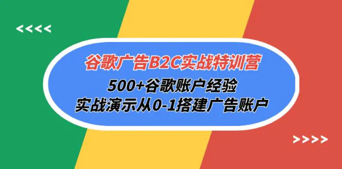 图片[1]-（10096期）谷歌广告B2C实战特训营，500+谷歌账户经验，实战演示从0-1搭建广告账户-蛙蛙资源网