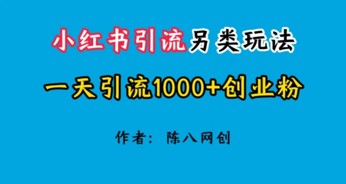 图片[1]-2024小红书引流另类玩法，一天引流1000+创业粉-蛙蛙资源网