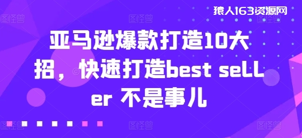 图片[1]-亚马逊爆款打造10大招，快速打造best seller 不是事儿-蛙蛙资源网