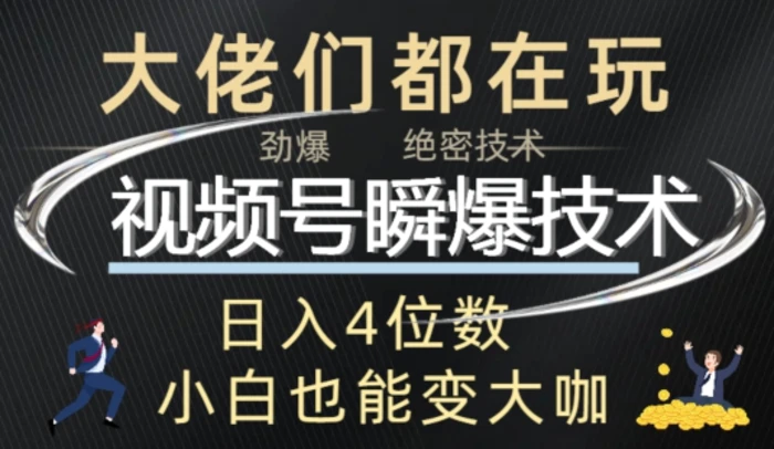 图片[1]-视频号瞬爆技术+直播玩法解析-蛙蛙资源网