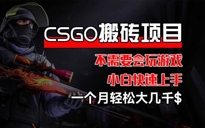 图片[1]-（12332期）CSGO 装备搬砖项目，操作简单，不需要会玩游戏，小白也能快速上手，一…-蛙蛙资源网