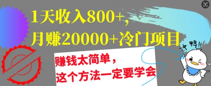 图片[1]-1天收入8张，月赚2w+冷门项目，赚钱太简单，这个方法一定要学会【干货】-蛙蛙资源网