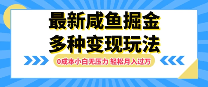 图片[1]-最新咸鱼掘金玩法，0成本小白无压力，多种变现方式，轻松月入过W-蛙蛙资源网